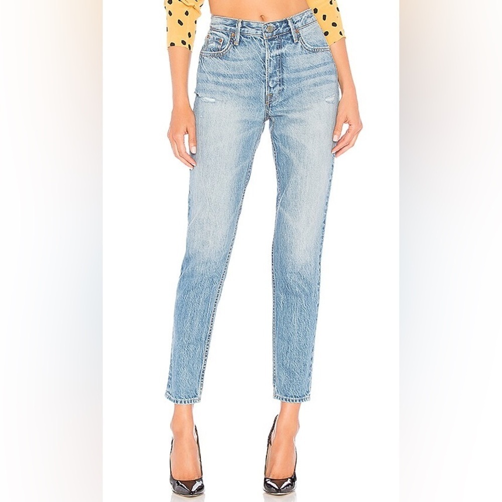 GRLFRND Kiara Mid-Rise Tomboy Jean in Domenico